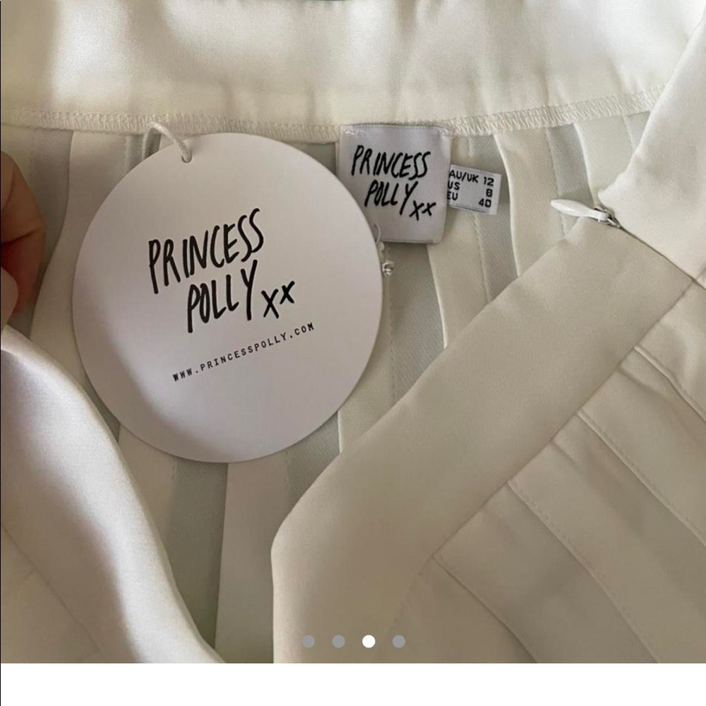 Princess Polly white tennis skirt NWT